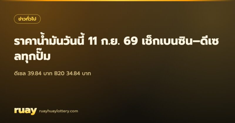 ราคาน้ำมันวันนี้